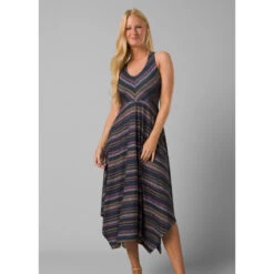 Prana Women's Saxon Dress -Active Vibe Shop 1970651 DARKSKYMULTISTRIPE 1