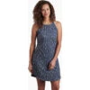 KUHL Women's Kira Dress -Active Vibe Shop 4297 Kira Dress Metal Blue Print Front ps 1