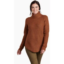 KUHL Women's Sienna Sweater 8 KUHL Women's Sienna Sweater -Active Vibe Shop 4411 sienna sweater copper front 12695 ps pdp photo 1