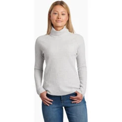 KUHL Women's Petra Turtleneck -Active Vibe Shop 8066 Petra Turtleneck Ash Front