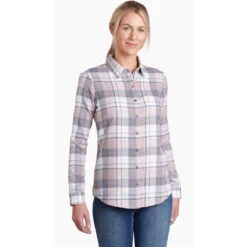 KUHL Women's Kamila Flannel -Active Vibe Shop 8377 Kamila Flannel Cedar Rose Front 1