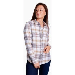 KUHL Women's Kamila Flannel -Active Vibe Shop 8377 Kamila Flannel Ganache Front