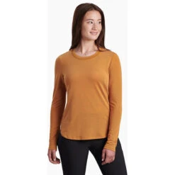 KUHL Women's Konstance Long Sleeve -Active Vibe Shop 8482 Konstance LS Amber Front