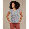 Women's Rufflita II Tee 1 Women's Rufflita II Tee -Active Vibe Shop T1112011 True Navy Stripe