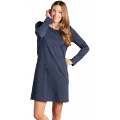Women's Windmere II Long Sleeve Dress -Active Vibe Shop T1781906 True Navy 1