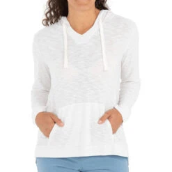 Women's Bamboo Slub Hoodie -Active Vibe Shop WSLH 103 P 1