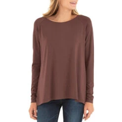Women's Bamboo Everyday Flex Long Sleeve -Active Vibe Shop W EverydayFlex Longsleeve Umber 1
