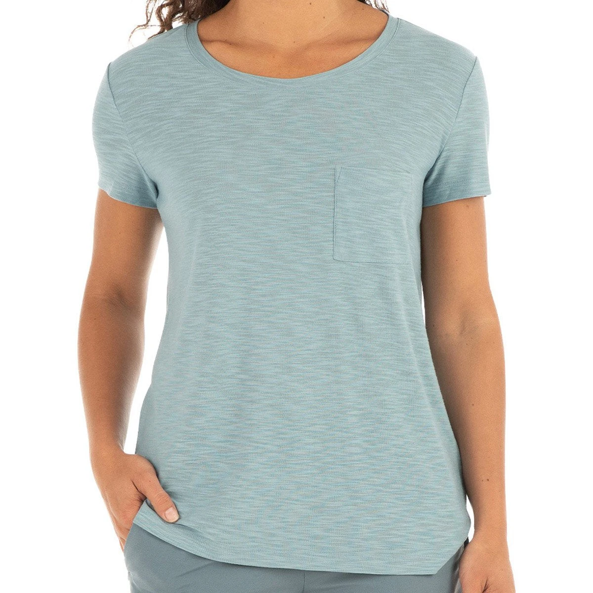 Women's Bamboo Slub Channel Pocket Tee 3 Women's Bamboo Slub Channel Pocket Tee